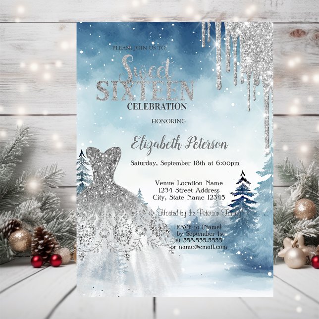 Invitación Perforaciones purpurinas, Vestir el paisaje invern (Subido por el creador)