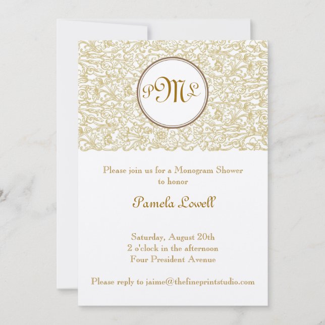 Invitación Pergamino de salto de oro (Anverso)