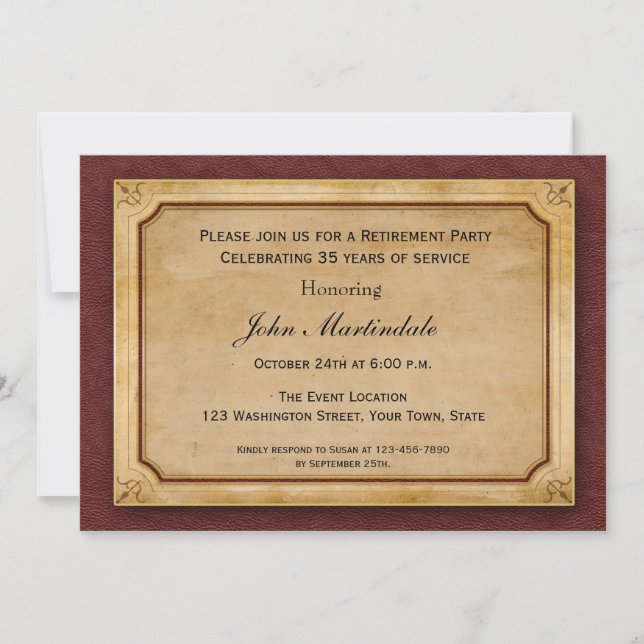 Invitación Pergamino, estilo corporativo (Anverso)