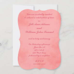 Invitación Pergamino rosa boda