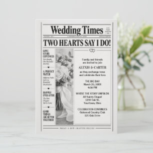 Invitación Periódico de Boda