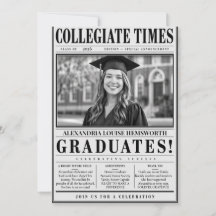 Periódico de graduación con código QR personalizad