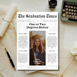 Invitación Periódico de Graduación Hotter de uno o dos grados