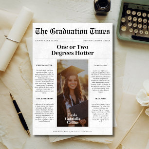 Invitación Periódico de Graduación Hotter de uno o dos grados