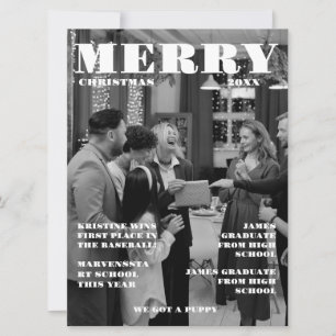 Invitación Periódico Familiar navidades + Foto De Reseña De A