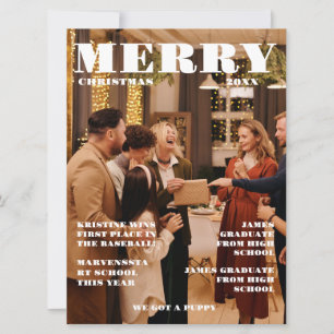 Invitación Periódico Familiar navidades + Foto De Reseña De A