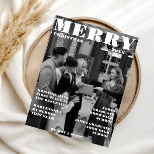 Invitación Periódico Familiar navidades + Foto De Reseña De A