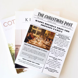 Invitación Periódico Familiar navidades + Foto De Reseña De A