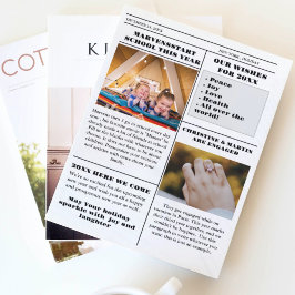 Invitación Periódico Familiar navidades + Foto De Reseña De A