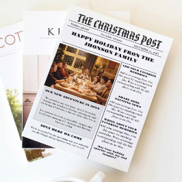 Invitación Periódico Familiar navidades + Foto De Reseña De A