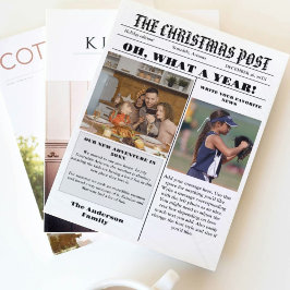 Invitación Periódico Familiar navidades + Foto De Reseña De A