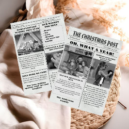 Invitación Periódico Familiar navidades + Foto De Reseña De A