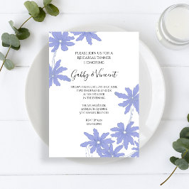 Invitación Periwinkle Blue Daisies Boda Ensayo Cena