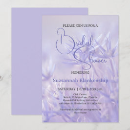 Invitación Periwinkle Blue Floral Background Bridal Shower