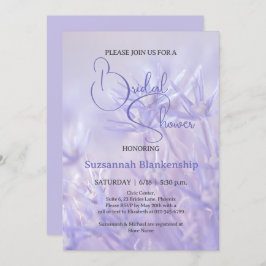 Invitación Periwinkle Blue Floral Background Bridal Shower