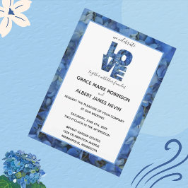 Invitación Periwinkle Blue Hydrangeas Boda
