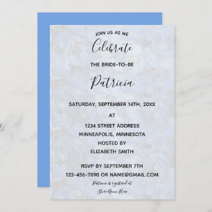 Invitación Periwinkle Blue Hydrangeas Bridal Shower