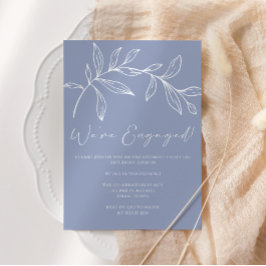 Invitación Periwinkle Flowers Boho Engagement Party