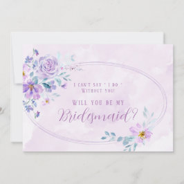 Invitación Periwinkle Lilac Peony serás mi dama de honor