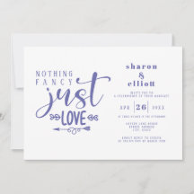 Periwinkle Nothing Fancy Just Love Boda