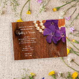 Invitación Periwinkle Pearls Country Engagement Barn Fiesta