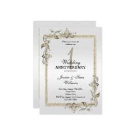 Invitación Perla Brillo y Destellos y Platino Primeras Bodas