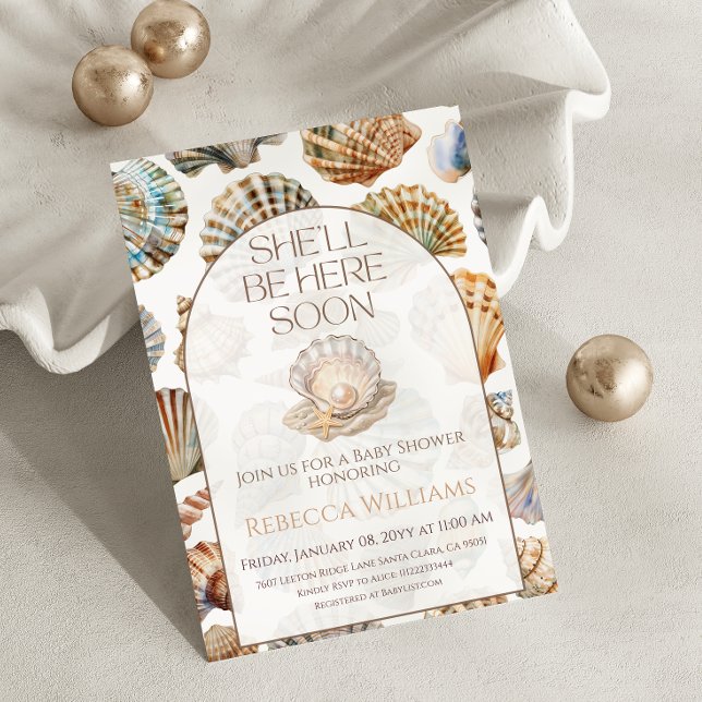 Invitación Perla Debajo Del Mar Te Veré Pronto Niña Fiesta De (Subido por el creador)