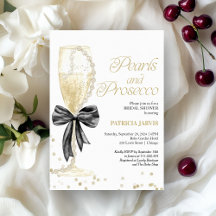 Perlas Black Bow y Bridal Shower de Prosecco