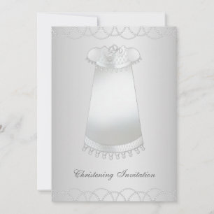 Invitación Perlas blancas vestido blanco cristiano