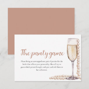 Invitación Perlas de oro y juego de ducha de novia Prosecco