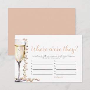 Invitación Perlas de oro y Prosecco donde se jugaban