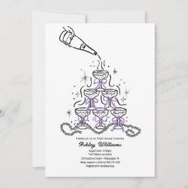 Invitación Perlas desprendidas a mano y ducha de novia en Pro