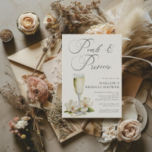 Perlas elegantes y ducha de novia del Prosecco