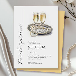 Invitación Perlas elegantes y ducha de novia del Prosecco