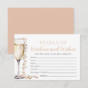 Invitación Perlas elegantes y perlas de Prosecco de la Sabidu
