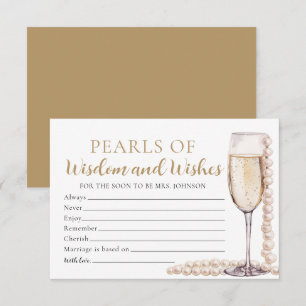 Invitación Perlas elegantes y perlas de Prosecco de la Sabidu