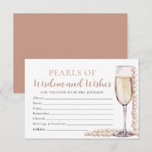 Invitación Perlas Elegantes y Prosecco Perlas de Sabiduría Ta