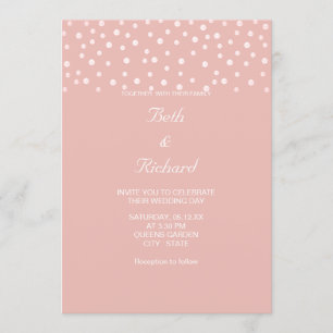 Invitación Perlas en oro rosa