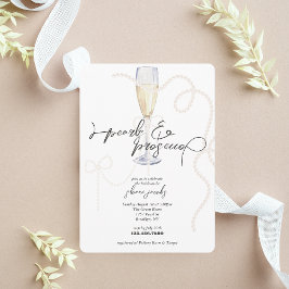Invitación Perlas, Pétalos + Prosecco | Despedida de soltera 