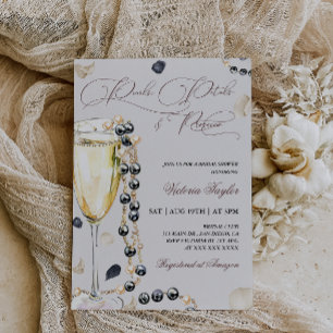 Invitación Perlas Pétalos y Prosecco Despedida de Soltera Ele