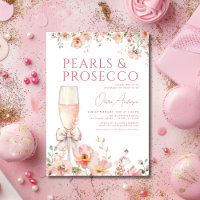 Perlas rosadas y ducha de novia Prosecco