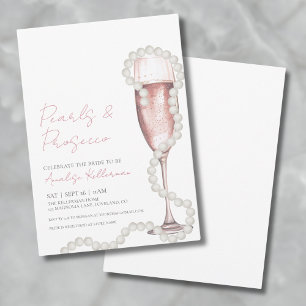Invitación Perlas Rosadas y Prosecco: Desayuno de Novia