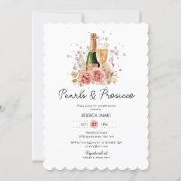 Perlas rosas de Rubor y ducha de novia Prosecco
