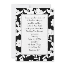 Perlas Sobre Flores Negra Y Blanca