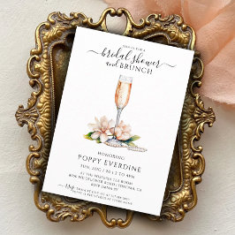 Invitación Perlas Y Brunch De Ducha Bridal Prosecco
