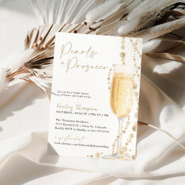 Invitación Perlas y ducha de novia Prosecco, Brunch & Bubbly