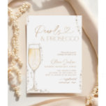 Invitación Perlas y ducha de novia Prosecco, Brunch de novias<br><div class="desc">La Boho Pearls and Prosecco Bridal Shower Invitation incluye perlas acuarelas y una flor de champán que le da un toque de color a su brunch y su burbujeante ducha de novia. ¡Edite fácilmente la mayoría de los términos para que coincidan con su evento! El texto y los colores de...</div>