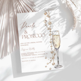 Invitación Perlas Y Ducha De Novias Prosecco