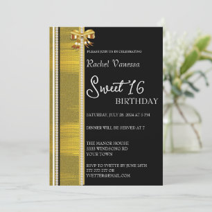 Invitación Perlas y dulces de oro 16