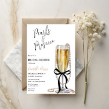Perlas y Prosecco Black Bow Bridal Shower